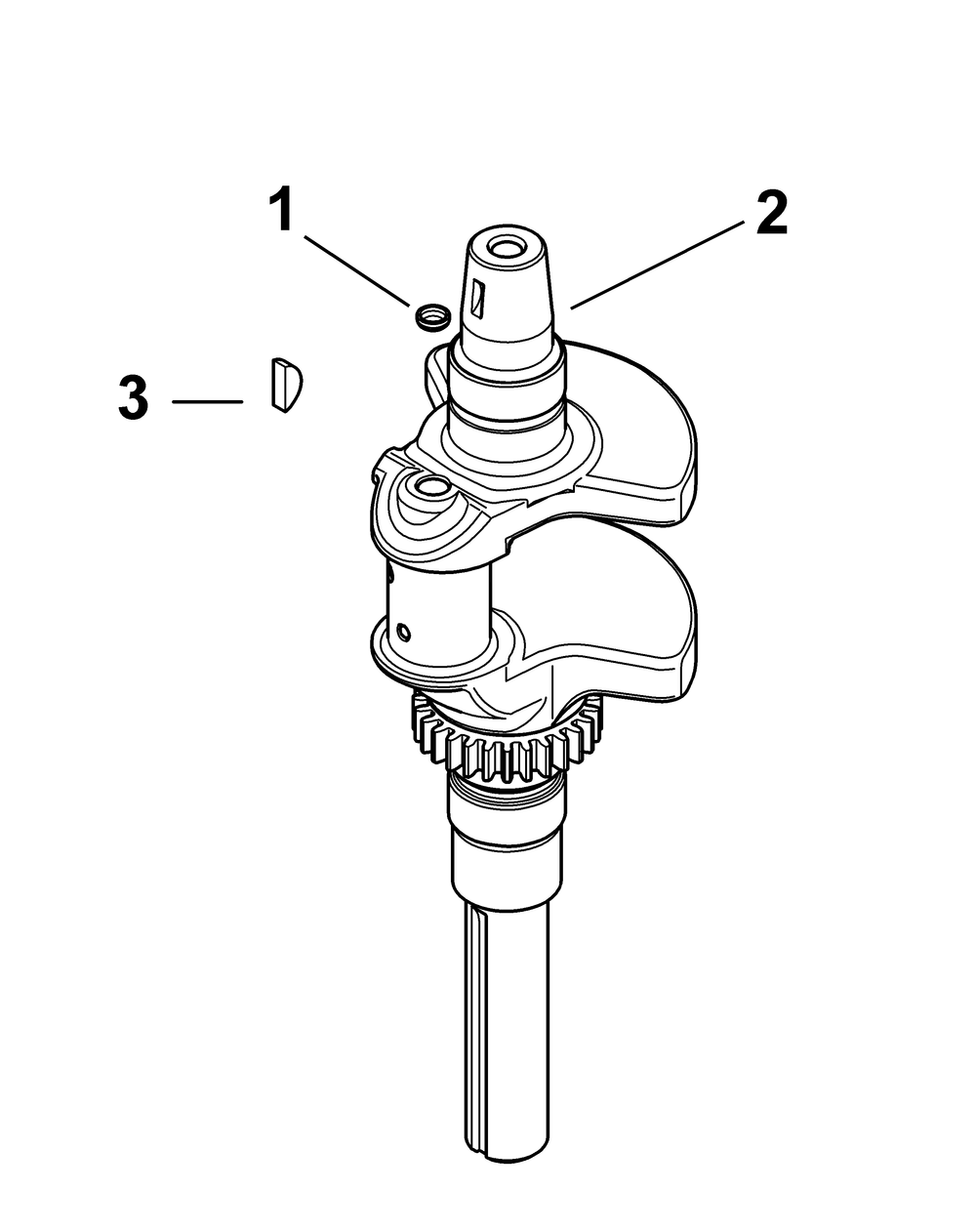 Kohler Sv715-3030 Crankshaft Diagram and Parts List for Z-FORCE48 (17BF3AGV-17BF3AGV010)(2012) Cub Cadet Lawn Tractor